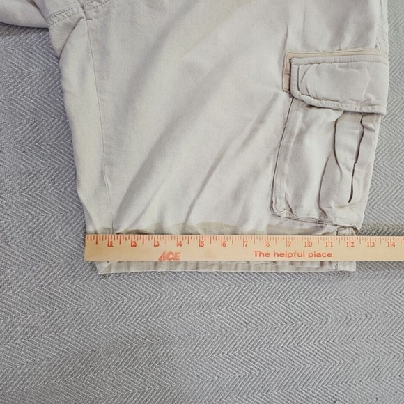 Marc Anthony Linen Blend Cargo Shorts Men's 40 Beige 6 Pockets 11" Inseam - Picture 7 of 11